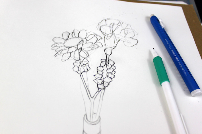 710x473 Step By Step Drawing Flowers Tutorial