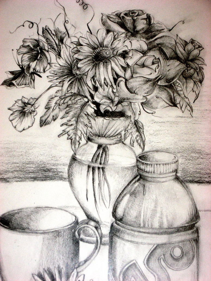 730x973 Flower Drawings, Art Ideas, Sketches Design Trends