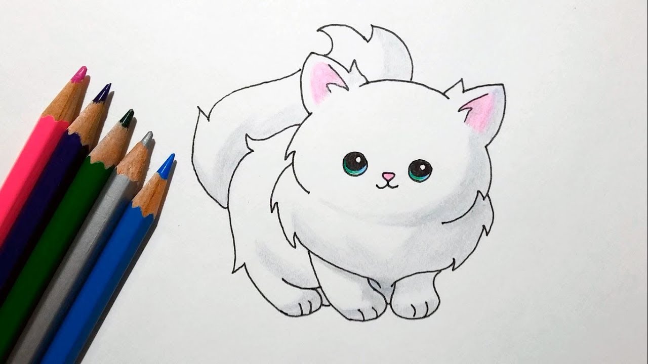 1280x720 How To Draw A Cute Cartoon Cat