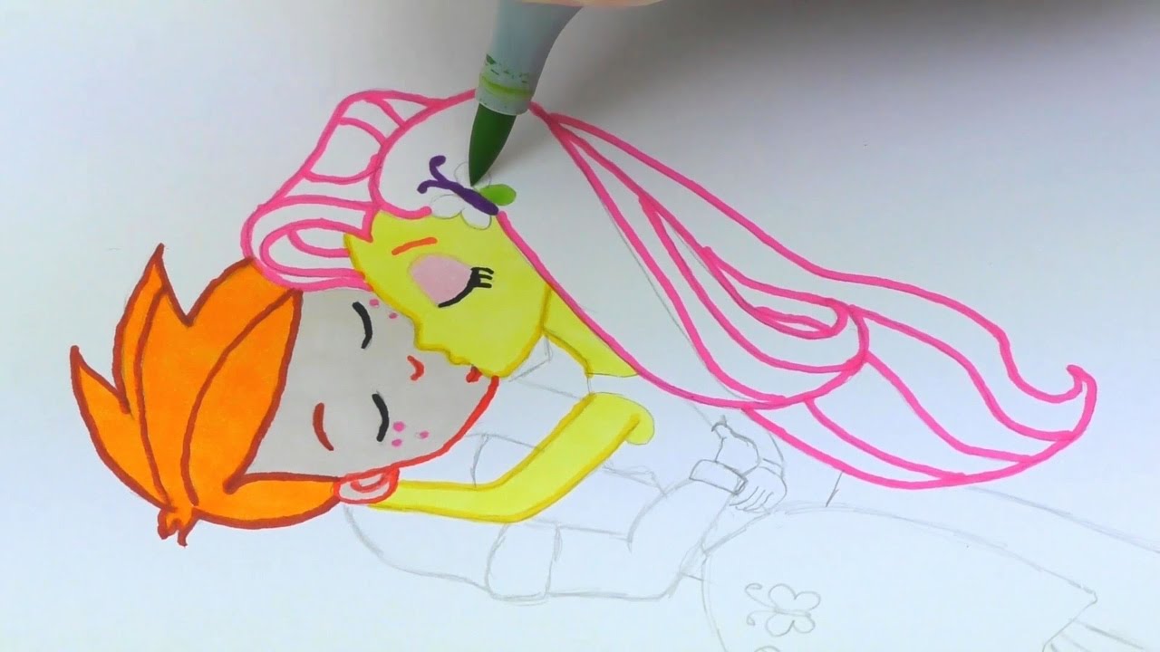 1280x720 My Little Pony How To Draw Fluttershy Kissing With Big Mac Video