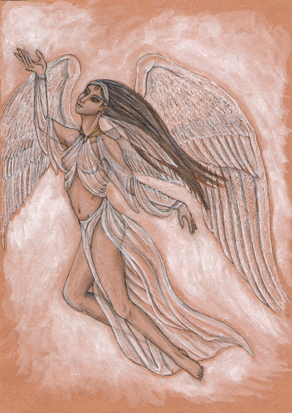 601x850 Flying Angel By Elilith666
