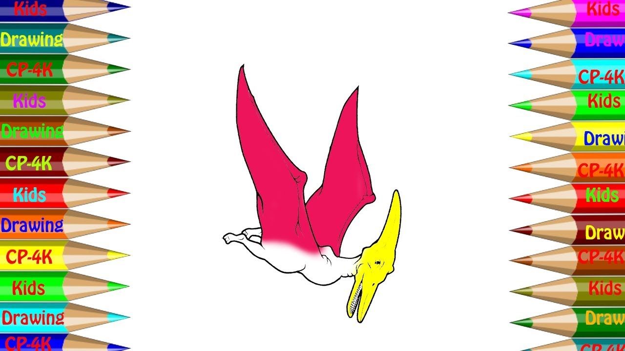 1280x720 Draw Dinosaur Flying Coloring Pages How To Draw Dinosaur Flying