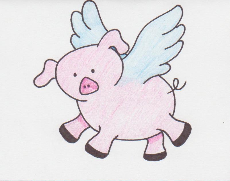 802x631 Flying Pig. Nature. Drawings. Pictures. Drawings Ideas For Kids