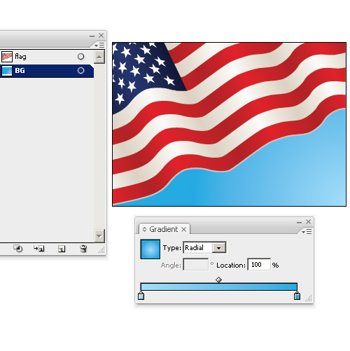 500x501 Illustrator Tutorial Waving Flag Of The Usa