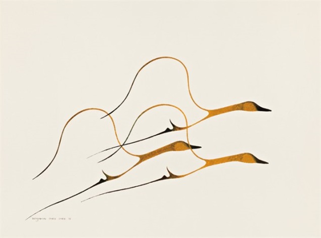 635x470 Three Flying Geese By Benjamin Chee Chee On Artnet