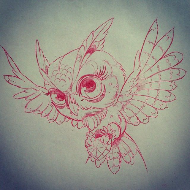 640x640 Cute Flying Owl Tattoo Owl, Tattoo And Tatting
