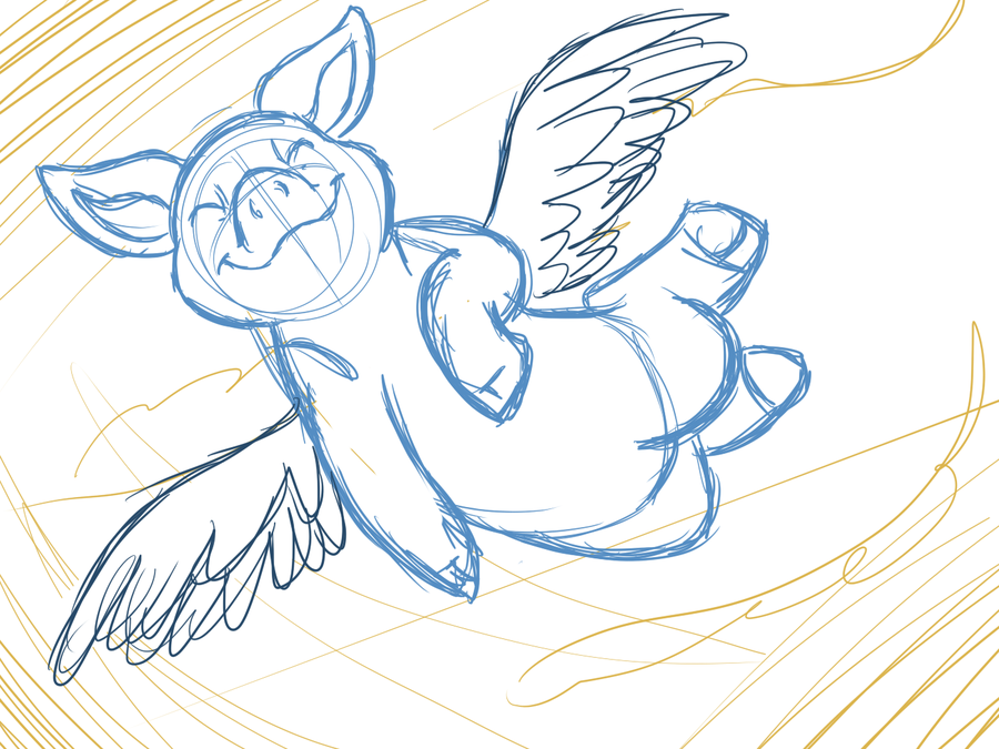 900x675 Flying Pig By Fillyblue