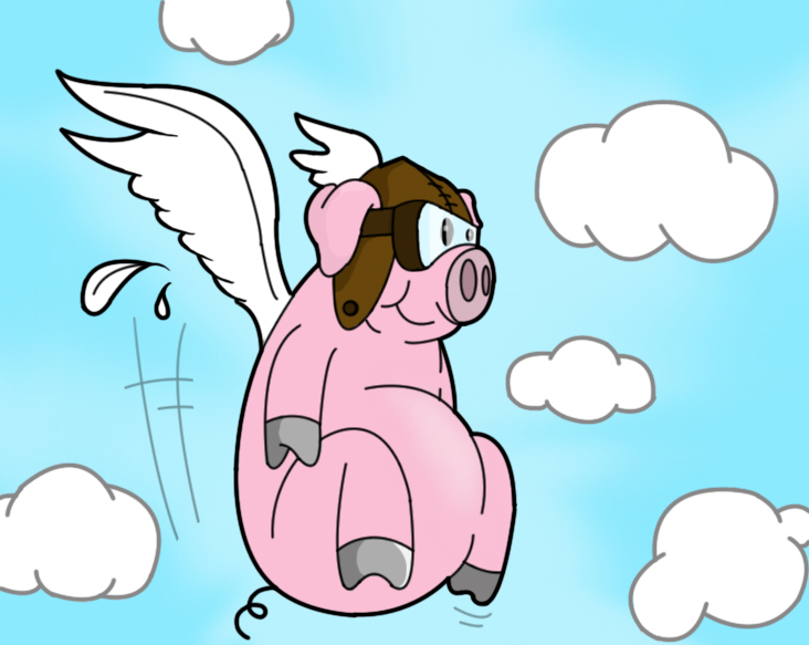 732x583 Flying Pig By Shellshock92