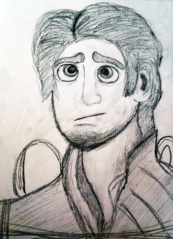 580x800 Flynn Rider Drawing