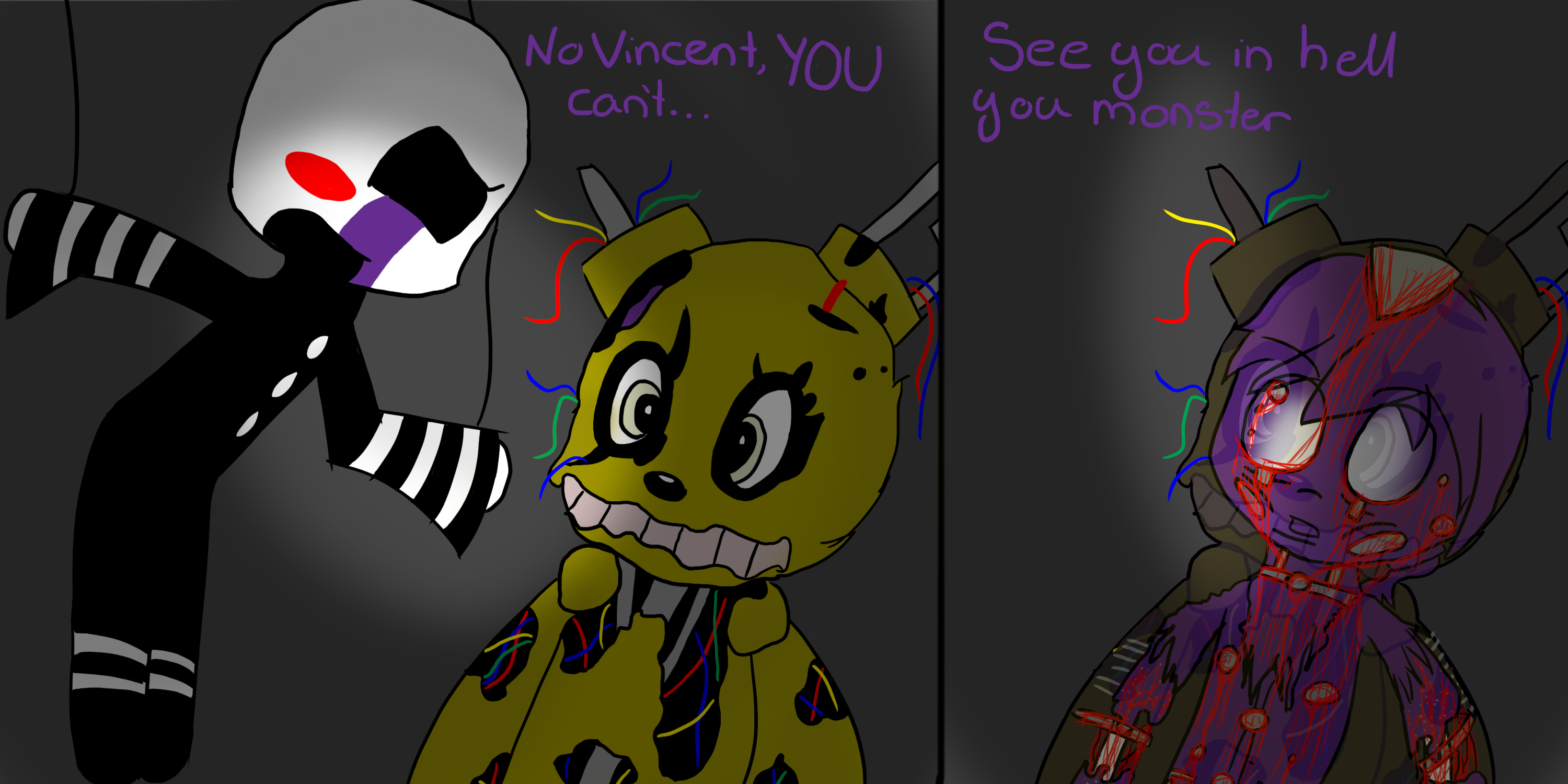 3000x1500 No, You Can'T Fnaf 3 Ending Spoiler!!! By Vickydahalia