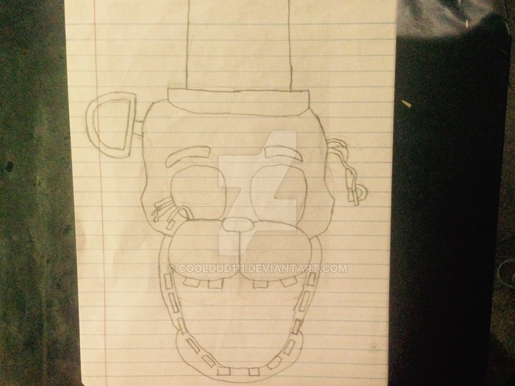 1024x768 Fnaf 3 Golden Freddy Drawing By Cooldud111