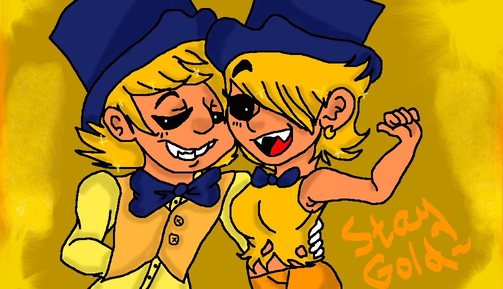 1006x578 Fnaf Golden Freddy And Golden Freida By Ss4benatar