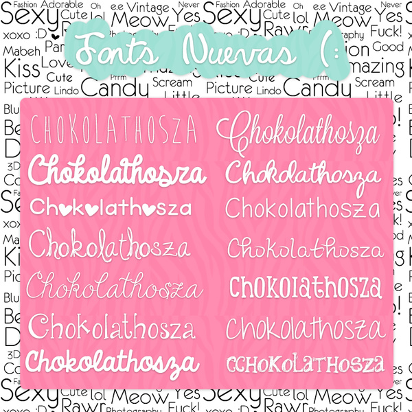 600x600 Hand Drawing Fonts Pack