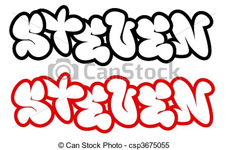 450x297 Steven In Funny Graffiti Fonts. The Name Steven In Funny Stock