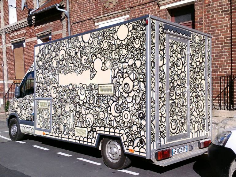 770x578 Saatchi Art Food Truck Drawing By Thibaud Modely