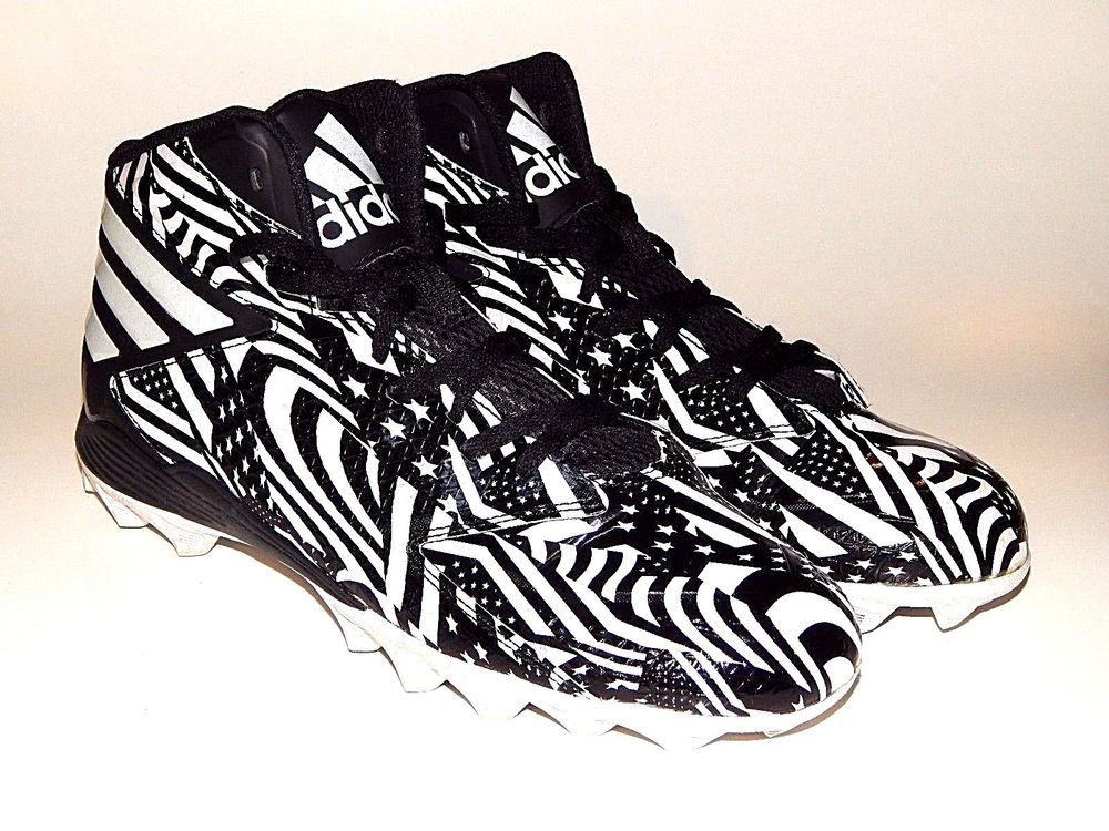 1000x750 Adidas Freak Md Football Cleats Shoes Size 8 Mens Black White