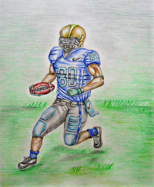534x650 Stunning Football Pencil Drawings And Illustrations For Sale