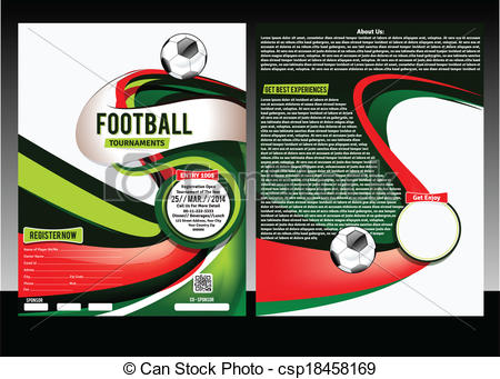 450x341 Football Flyer Template Vector Illustration Clip Art Vector