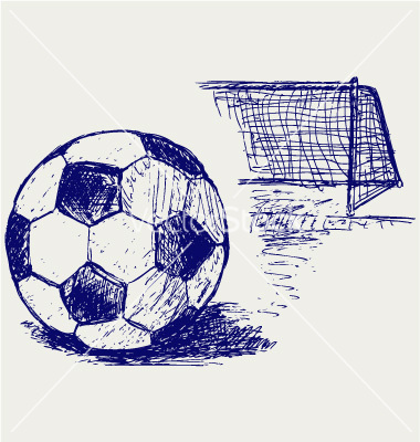 380x400 Pencil Drawing Soccer Ball