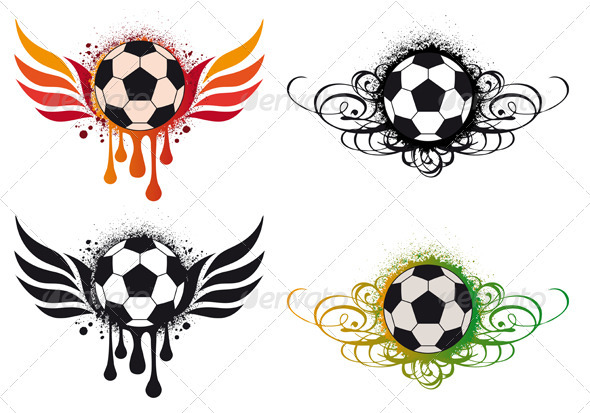 590x413 Soccer Balls Abstract, Background, Ball, Black, Drop, Eps