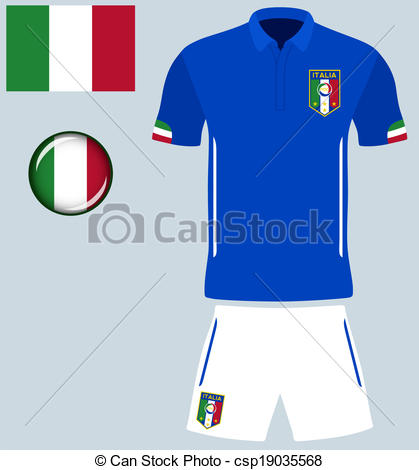 419x470 Italy Football Jersey. Abstract Vector Image Of The Italian