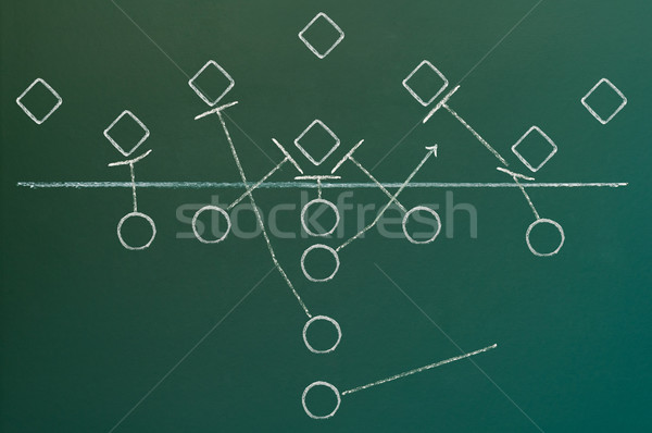 600x398 American Football Play Diagram Stock Photo Ivica Kljucar