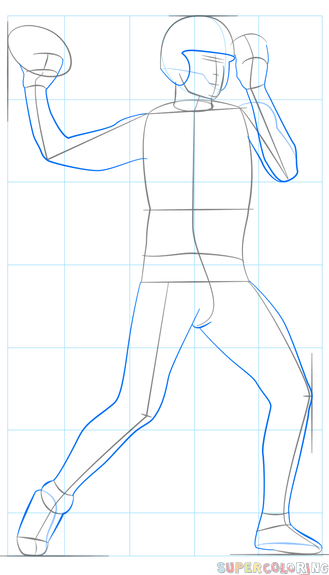 329x575 How To Draw A Football Player Step By Step Drawing Tutorials