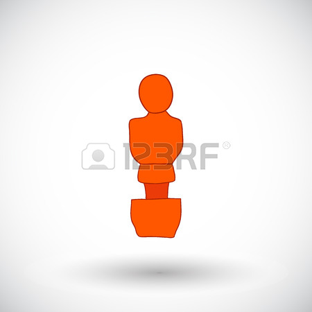 450x450 Table Football Players. Hand Drawn Cartoon Icon Of Foosball Player