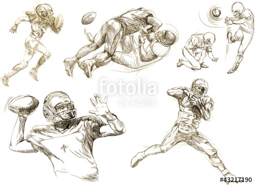 500x364 American Football Players Collection (Original Sharp Sketches