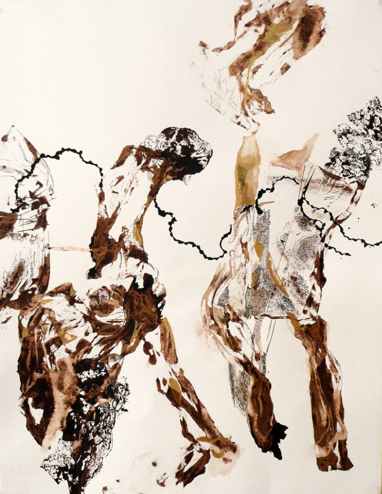 770x996 Saatchi Art Footprints Courtly(Sacred) Drawing By Luminita Taranu