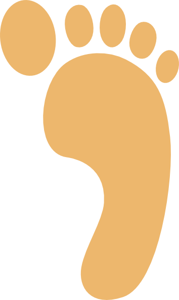 354x594 Footprint Sand Clip Art