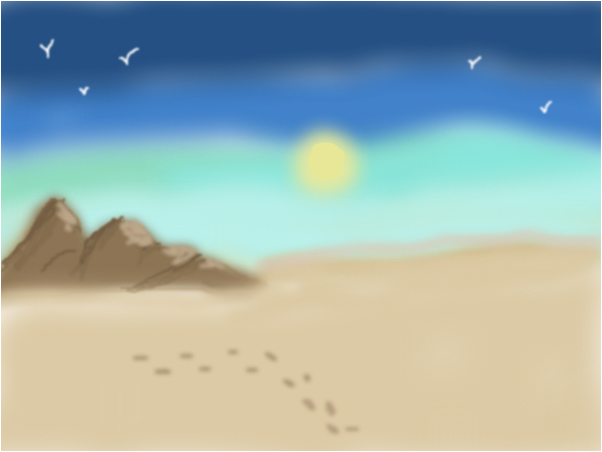 602x452 Footprints In The Sand