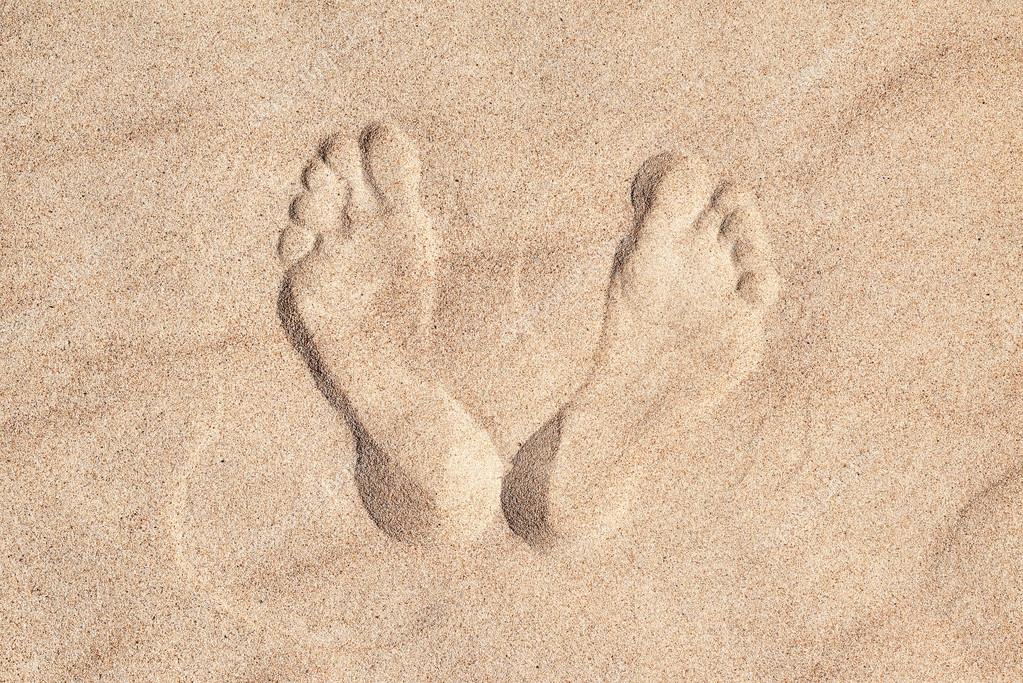 1023x683 Footsteps On The Beach Stock Photo Chetty