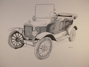 Ford Model T Drawing at GetDrawings | Free download