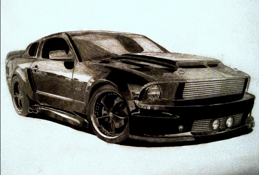 Ford Mustang Gt Drawing at GetDrawings | Free download