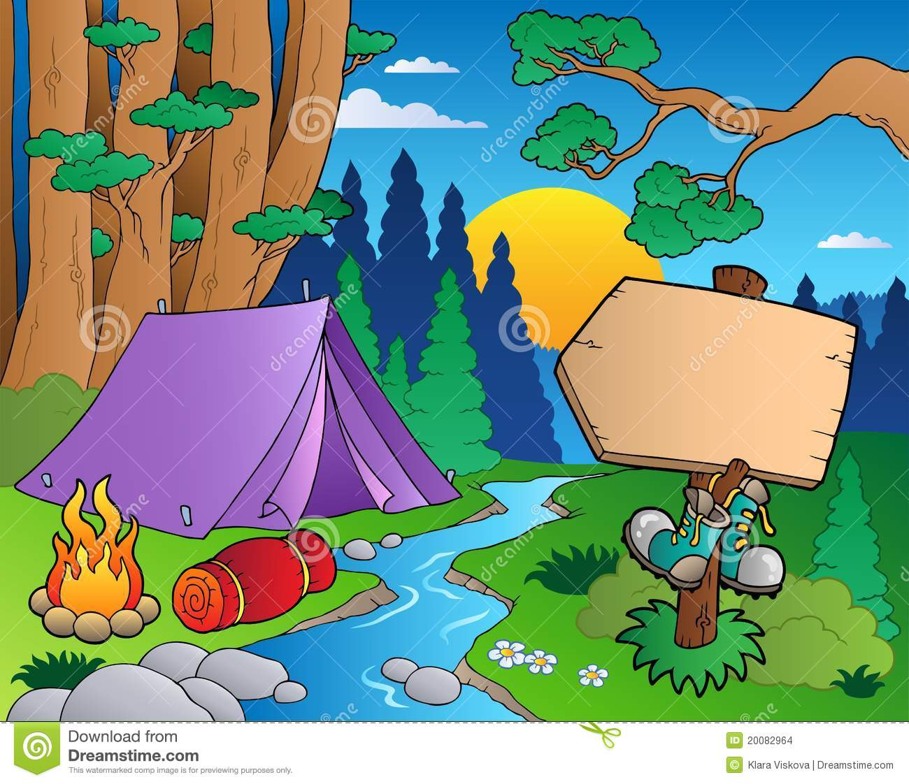 1300x1122 Nature Cartoon Drawings Cartoon Forest Landscape 6 Stock Images