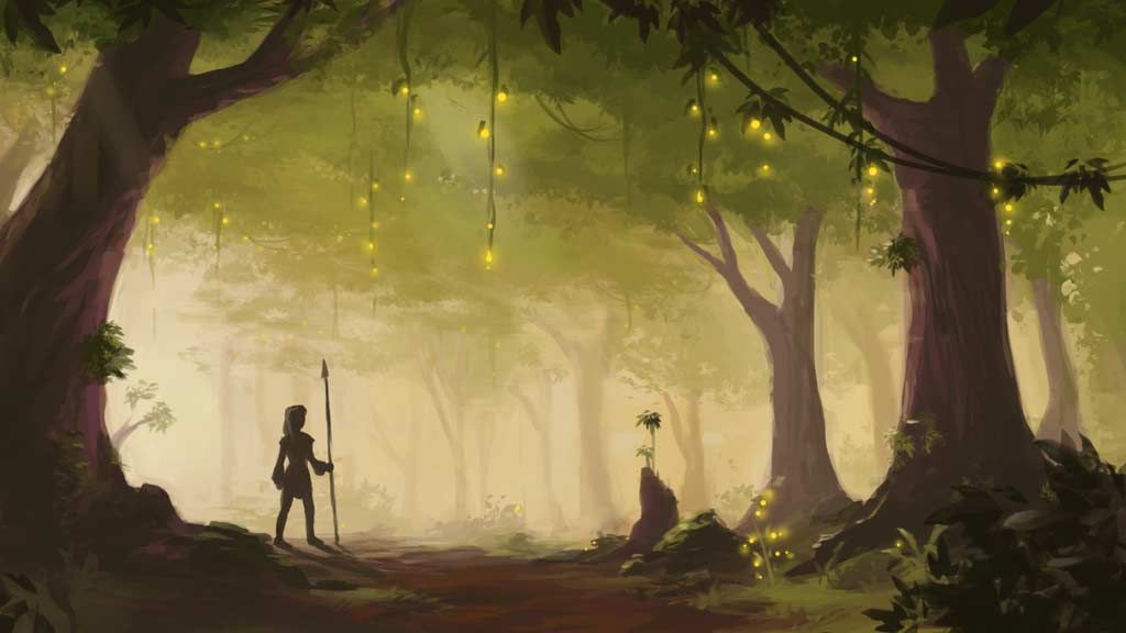 1024x576 Beautiful Concept Art Of Forest Landscapes By Deviant Alrynnas