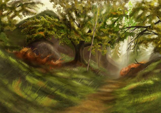 635x447 Painting A Lush Landscape In Gimp