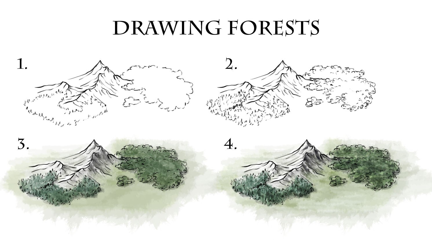 1491x827 How To Draw Forests