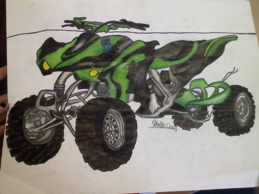 900x675 Four Wheeler Drawing By Hallie1440