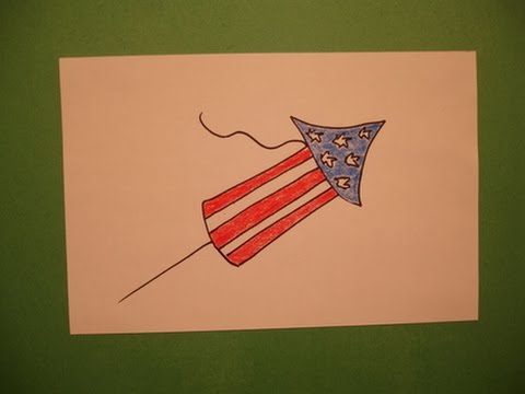 480x360 Let's Draw A Rocket For The 4th Of July!