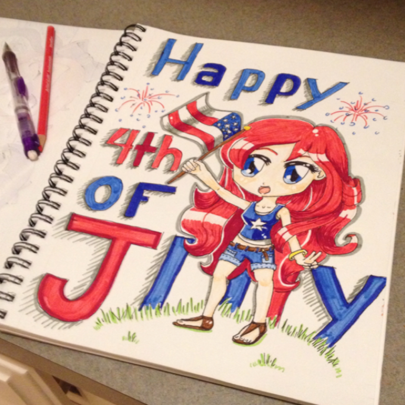 1360x1360 July4 Drawings On Paigeeworld. Pictures Of July4