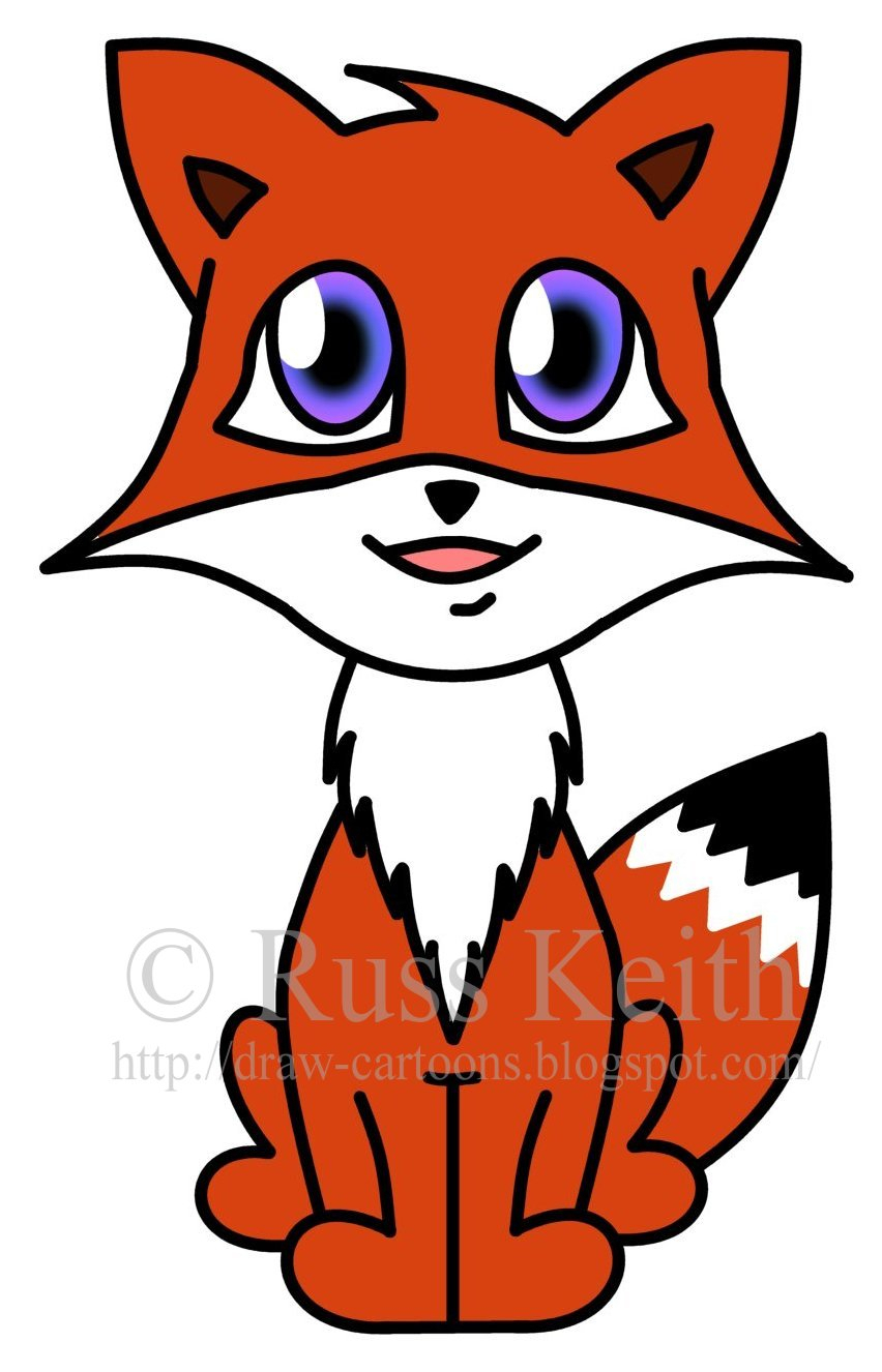852x1326 Cartoon Drawing Of A Fox How To Draw Cartoons Fox