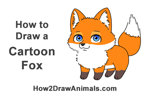 500x315 How To Draw A Fox (Cartoon)