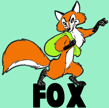 350x349 How To Draw Sneaky Cartoon Foxes With Easy Step By Step Drawing