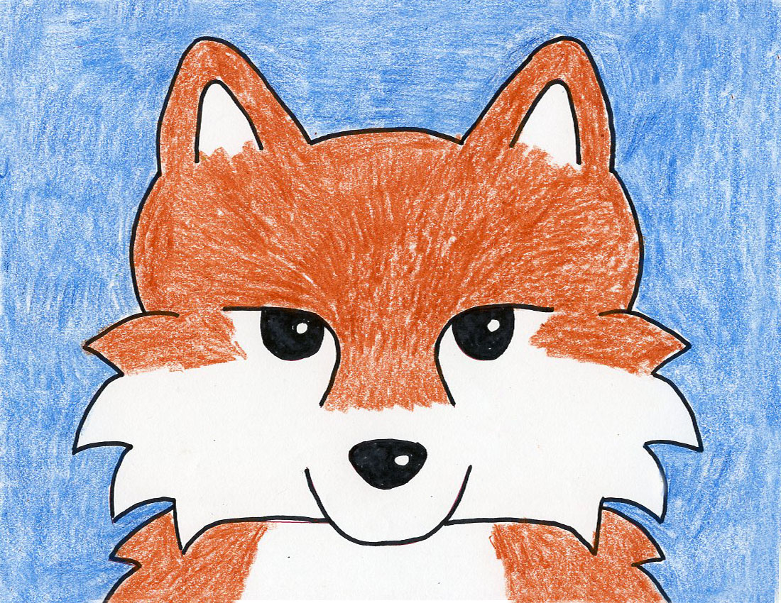 1100x850 How To Draw A Fox Face