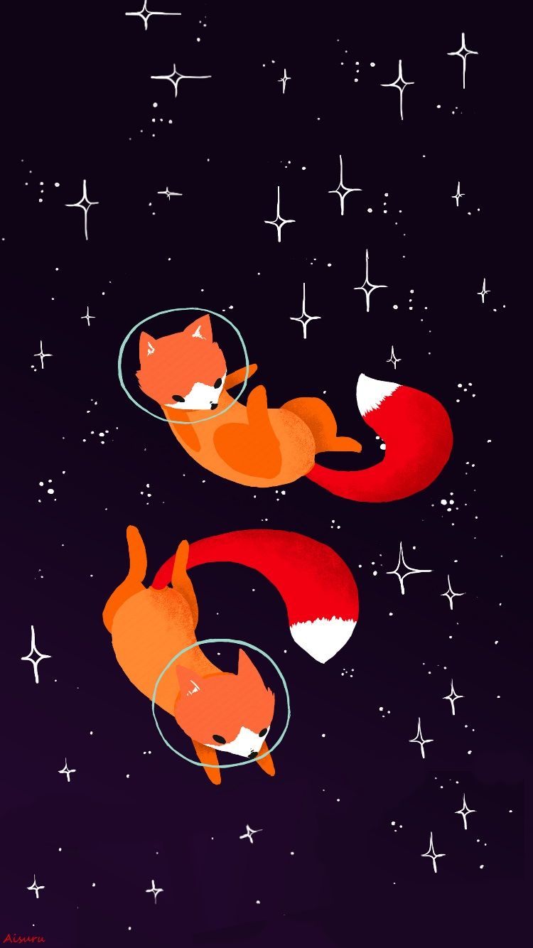 750x1334 Fox Art Cosmos Wallpaper Iphone My Edition A.aisuru Fox