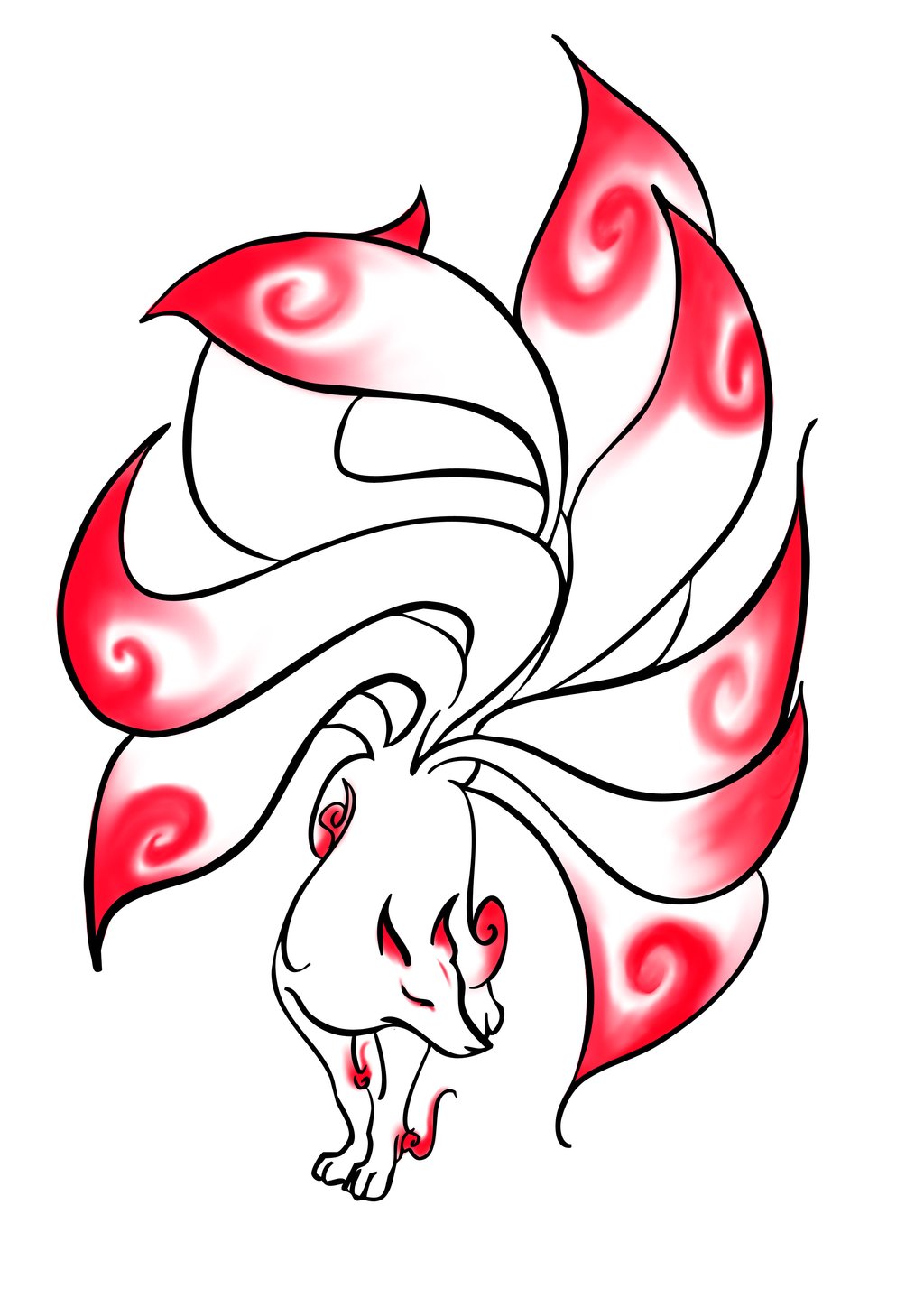 1024x1448 Spirit Of The Nine Tailed Fox By Dragonwolfstar.jpg