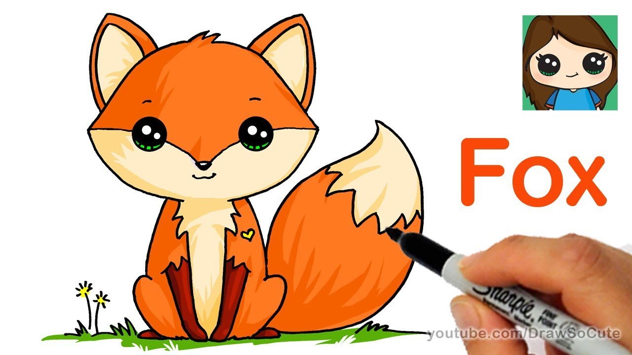 1280x720 How To Draw A Cute Fox Easy