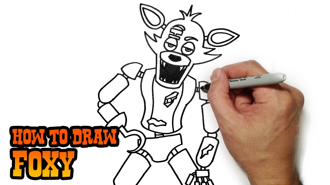 1280x720 How To Draw Foxy Five Nights